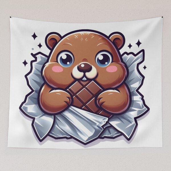 Item preview,  marmot with chocolate designed and sold by MiroArtAbstra.