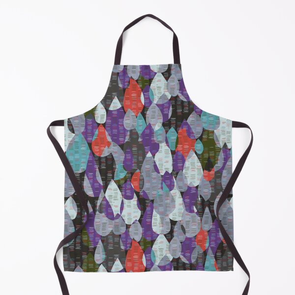 Item preview, Moody grey, purple and turquoise Abstract rain drops designed and sold by FrancesPoff.