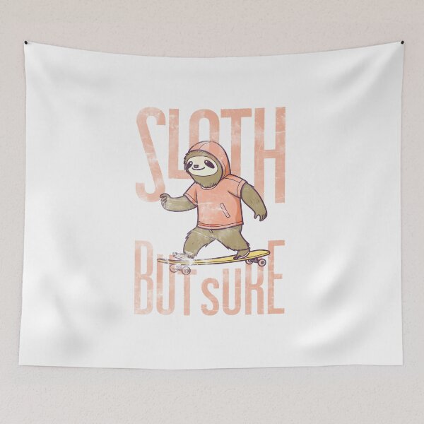 Item preview, Surfer Sloth surfing a Surfskate, skateboard. designed and sold by kongkorakrich.