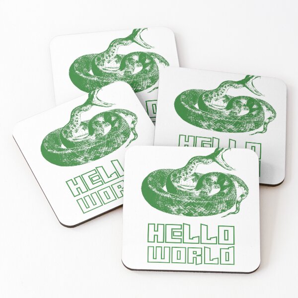 Item preview, Hello World: Unique Snake Illustration  designed and sold by -Candy-Shop-.