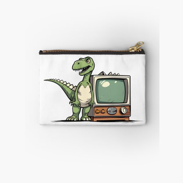 Item preview, Telemaniac Dino - Fun Illustration of a Dinosaur in Front of the TV designed and sold by Crea-Designer.