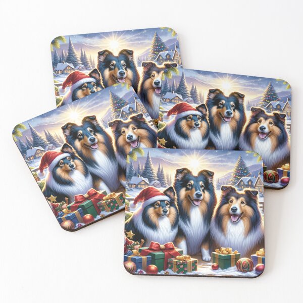Item preview, Festive Collie Celebrating Christmas Cheer designed and sold by Cris888.