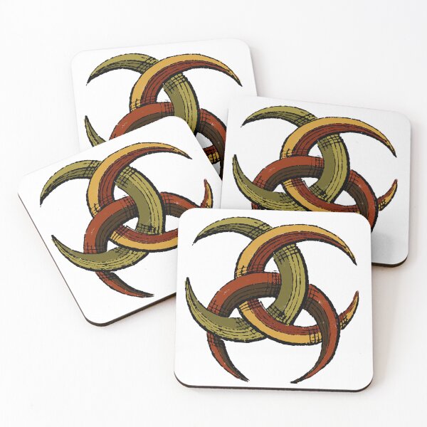 Item preview, Inter locking crescents painted  designed and sold by Design-Focus.