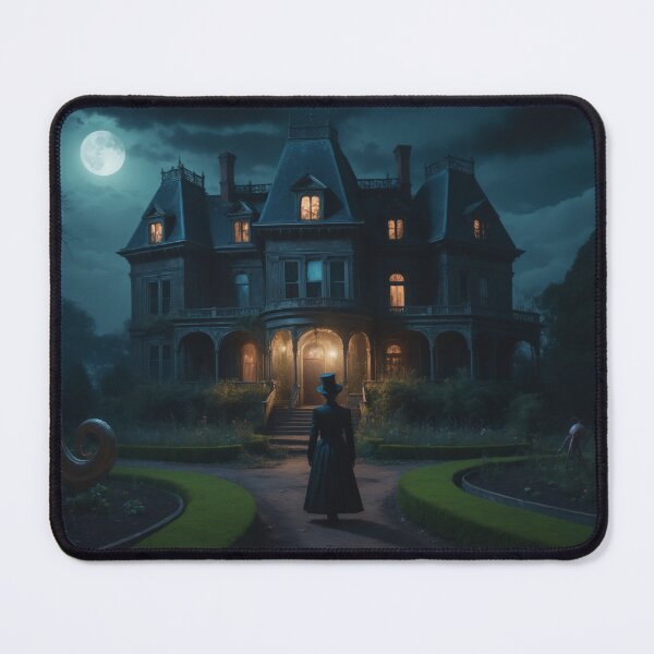 Item preview, An eldritch creature in the decadent garden of an abandoned Victorian mansion - Oil painting designed and sold by Giuseppe Cammino.
