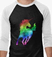 Rainbow Galaxy Unicorn Men's Baseball ¾ T-Shirt