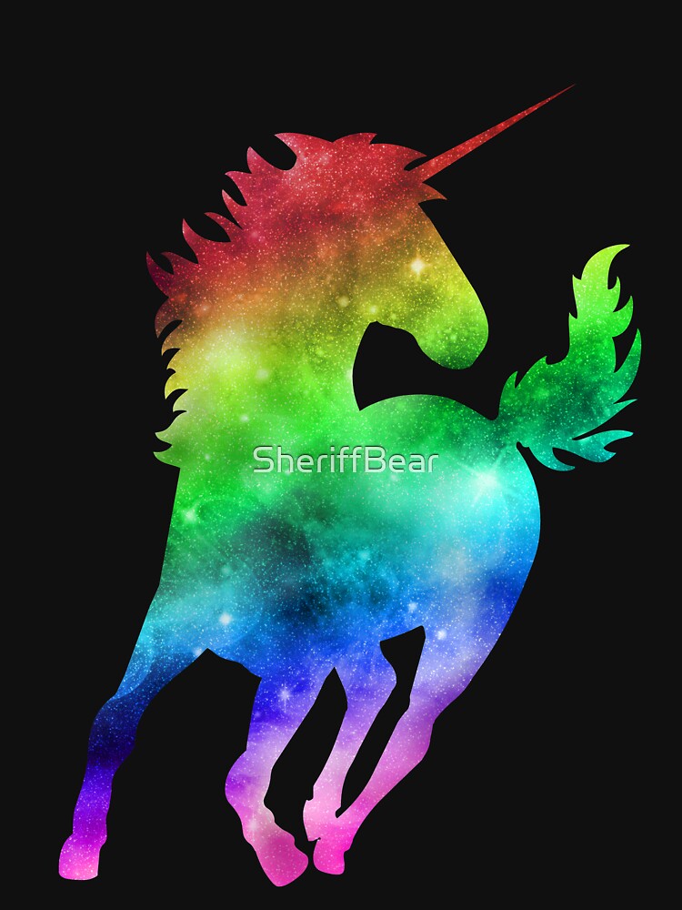  Rainbow Galaxy  Unicorn  Unisex T Shirt by SheriffBear 