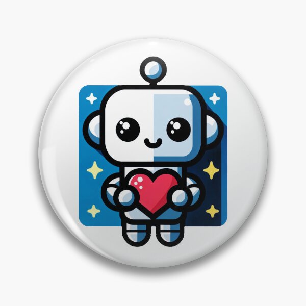 Item preview, Love-Bot: Whimsical Heart-Holding Robot Design designed and sold by TooniversalHub.