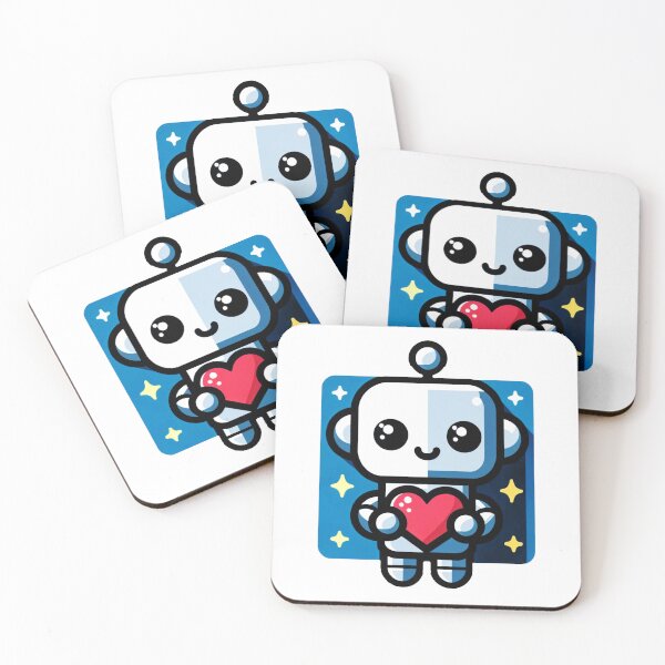 Item preview, Love-Bot: Whimsical Heart-Holding Robot Design designed and sold by TooniversalHub.