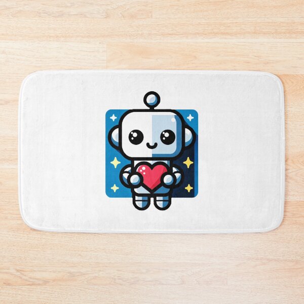 Item preview, Love-Bot: Whimsical Heart-Holding Robot Design designed and sold by TooniversalHub.
