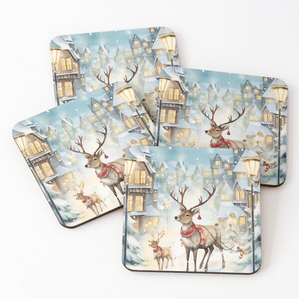 Item preview, Enchanted Reindeer Village designed and sold by cute-animals99.