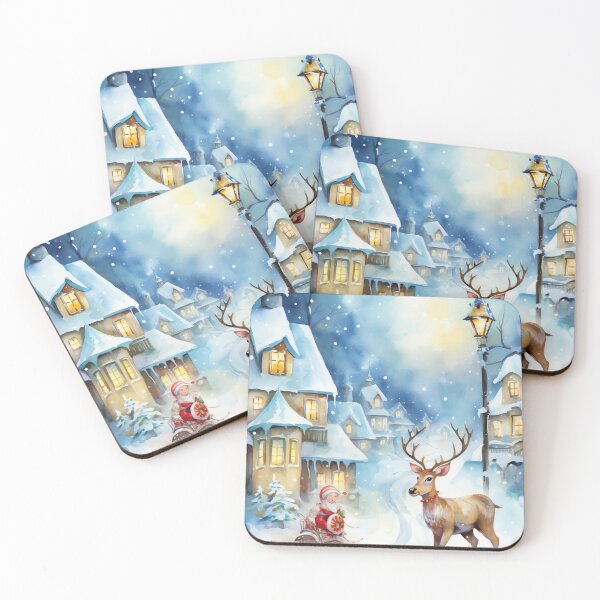 Item preview, Snowy Reindeer Parade designed and sold by cute-animals99.