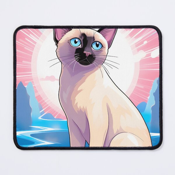 Item preview, Subtle Trans Pride Siamese Cat in Sunbeams designed and sold by ArtliciousHUMAN.