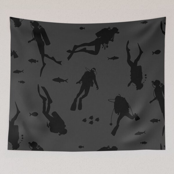 Item preview, scuba diving and fishes, pattern for diving addict designed and sold by in-leggings.
