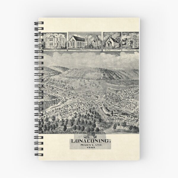 Item preview, Aerial View of Lonaconing, Maryland (1905) designed and sold by allhistory.