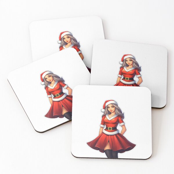 Item preview, Santa Christmas Girl | Sticker designed and sold by NicolasGlowArt.