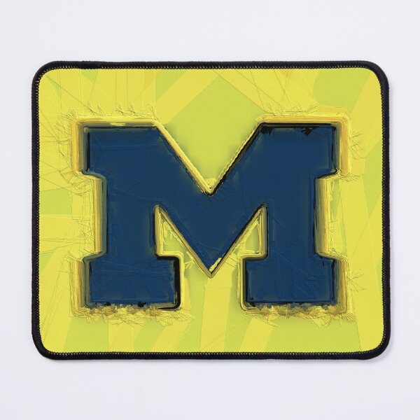 Item preview, letter m design in blue & yellow designed and sold by Family4 Art Designs.