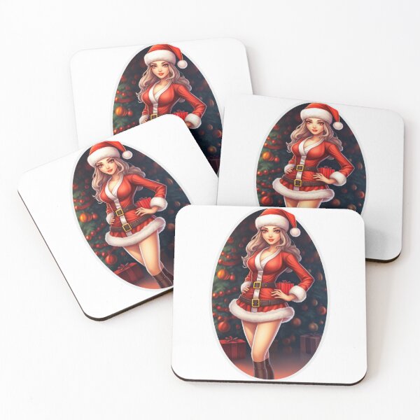 Item preview, Cute Christmas Lady | Sticker, T-Shirt designed and sold by NicolasGlowArt.