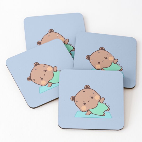 Item preview, Bubu Bear | Brownie Bear Exercise Workout Yoga | Bubu Dudu Couple designed and sold by valeriehsin.