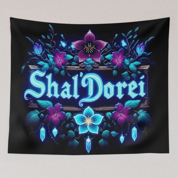Item preview, Nightborne / Shal'dorei World of Warcraft Inspired Neon Crest designed and sold by CandyCrab.