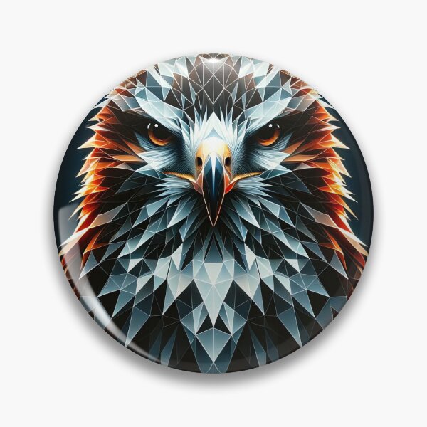 Item preview, Fiery Gaze: Polygonal Hawk Portrait designed and sold by Nick Seidel.