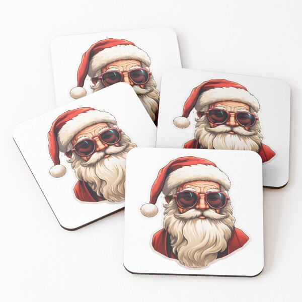 Item preview, Christmas Santa In Glasses | Sticker, T-Shirt designed and sold by NicolasGlowArt.