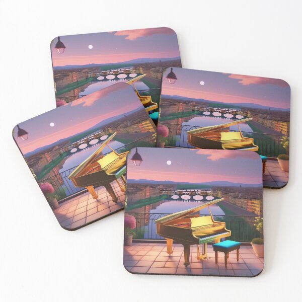 Item preview, A Grand Piano In A Picturesque Scene Of Florence Italy At Dusk. designed and sold by MusicalArtisty.