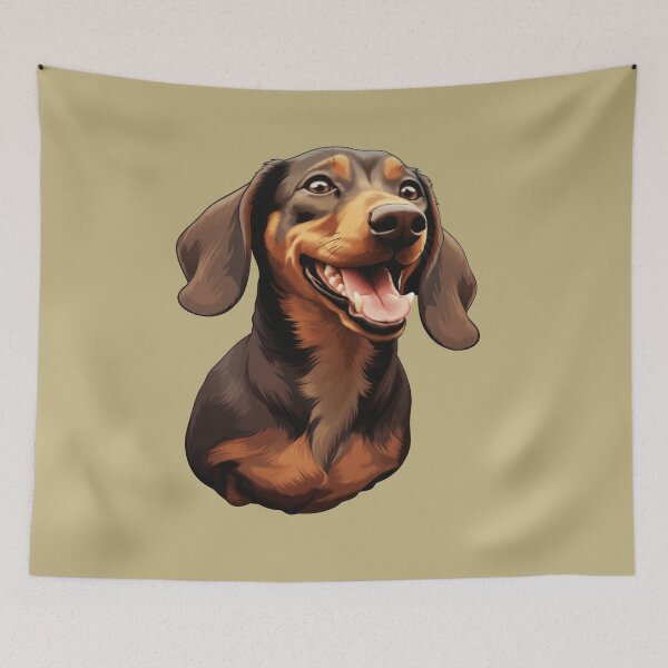 Item preview, Delighted Dachshund Portrait in Rich Digital Art designed and sold by solrevolver.