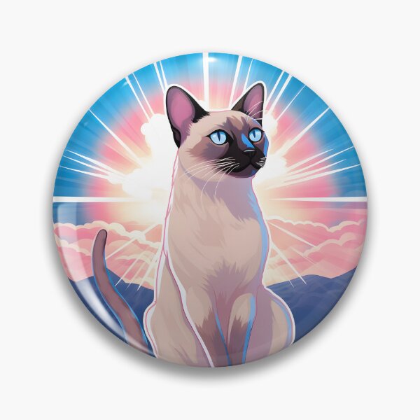 Item preview, Subtle Trans Pride Siamese Cat in Sunbeams designed and sold by ArtliciousHUMAN.