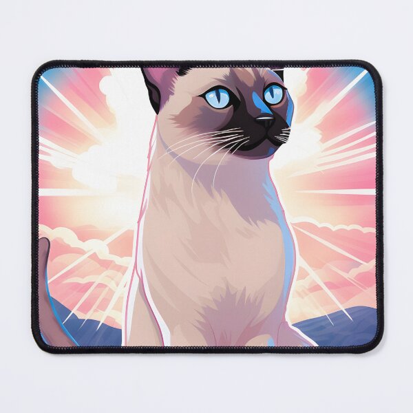 Item preview, Subtle Trans Pride Siamese Cat in Sunbeams designed and sold by ArtliciousHUMAN.