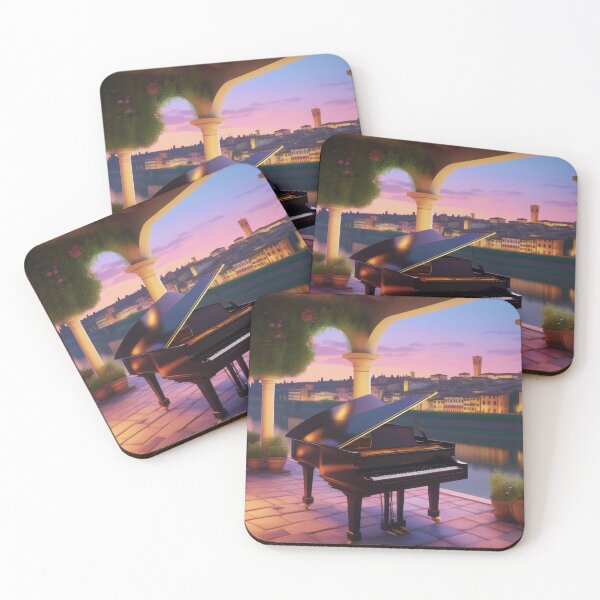 Item preview, A Grand Piano In A Picturesque Scene Of Florence Italy At Dusk. designed and sold by MusicalArtisty.