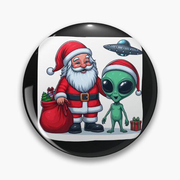 Item preview, Santa and Alien Gift Exchange  designed and sold by HeadTurningArt.