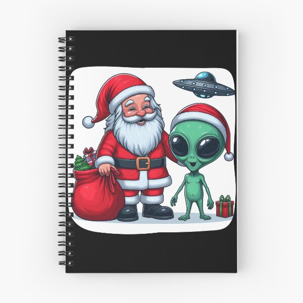 Item preview, Santa and Alien Gift Exchange  designed and sold by HeadTurningArt.