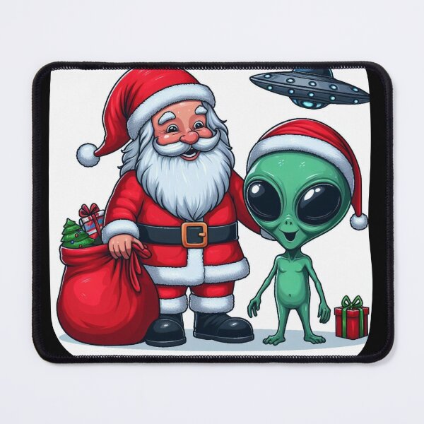 Item preview, Santa and Alien Gift Exchange  designed and sold by HeadTurningArt.