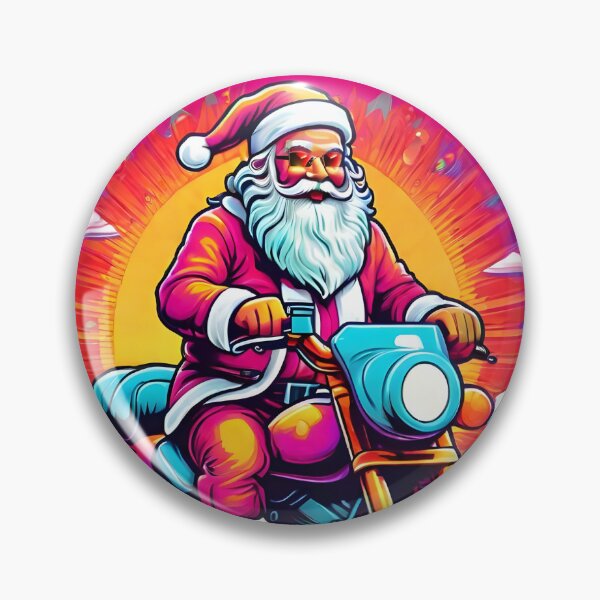 Item preview, Santa Claus riding on a bike whimsical style space backdrop  designed and sold by Trendsecne.