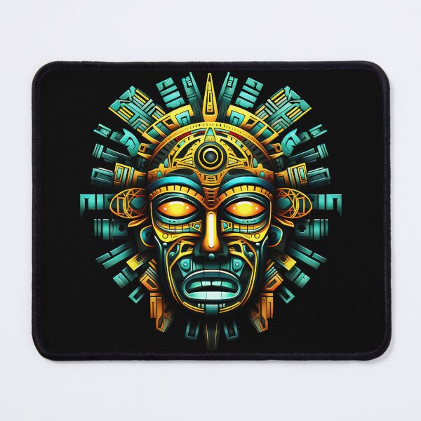 Item preview, Maya mask, Mexico mask, Mayan deity, alien mask, tribal mask, psytrance mask, Aztec mask, Indigenous art, Ritualistic mask, Shamanic mask Mesoamerican culture designed and sold by psytrancedesign.