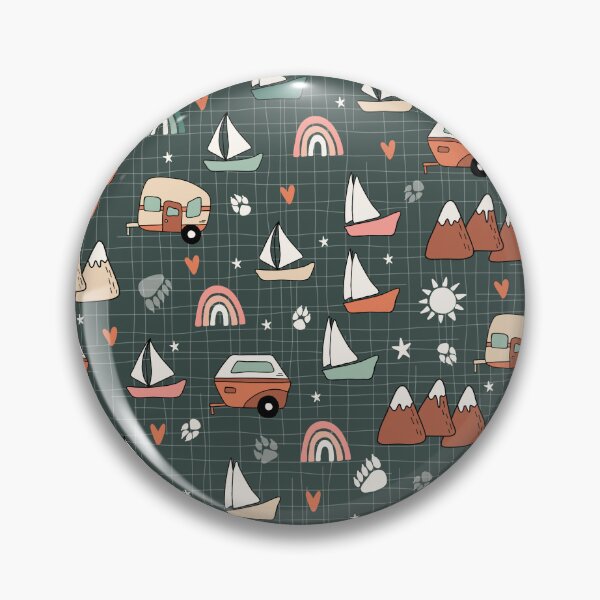 Item preview, Camping Fun - Dark Teal designed and sold by MoshitoDesigns.