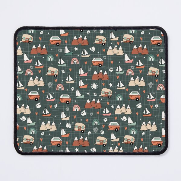 Item preview, Camping Fun - Dark Teal designed and sold by MoshitoDesigns.