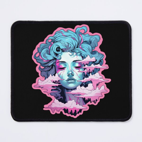 Item preview, Vaporwave Girl Pink Blue Mallsoft designed and sold by Nightarcade.