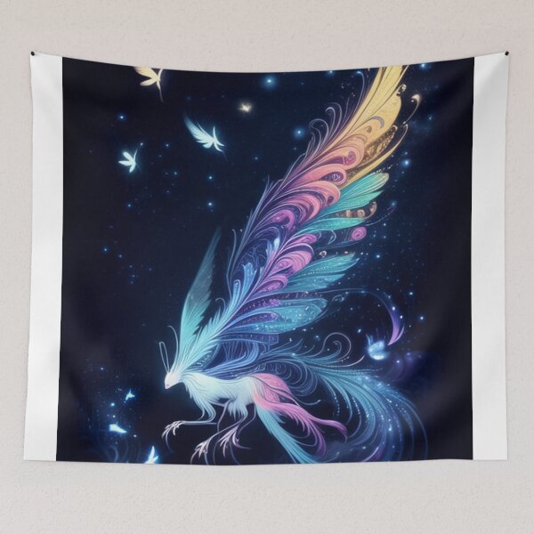 Item preview, Aesthetics, fairies, fireflies, birds, goblins, butterflies, dragonflies, pretty fantasy picture, perfect illustration designed and sold by Bernsteinhaus.