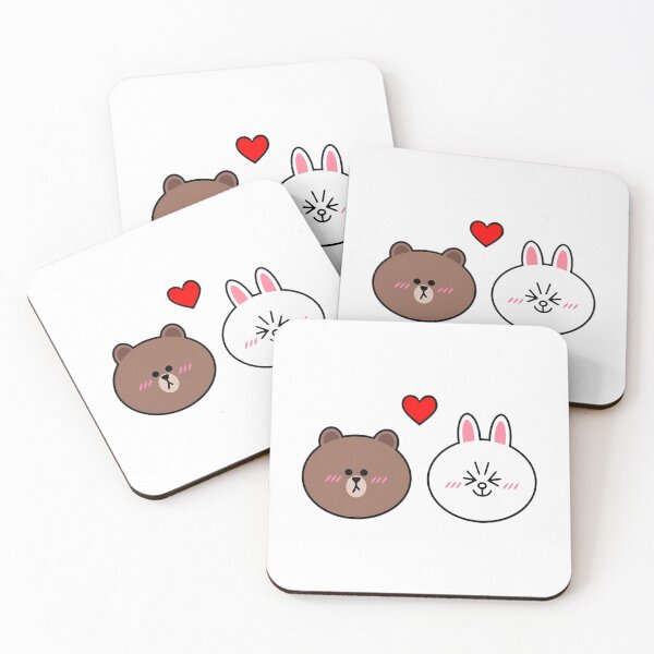 Item preview, Brown Bear And Cony Rabbit Line Friends Love designed and sold by Quorplix-art.