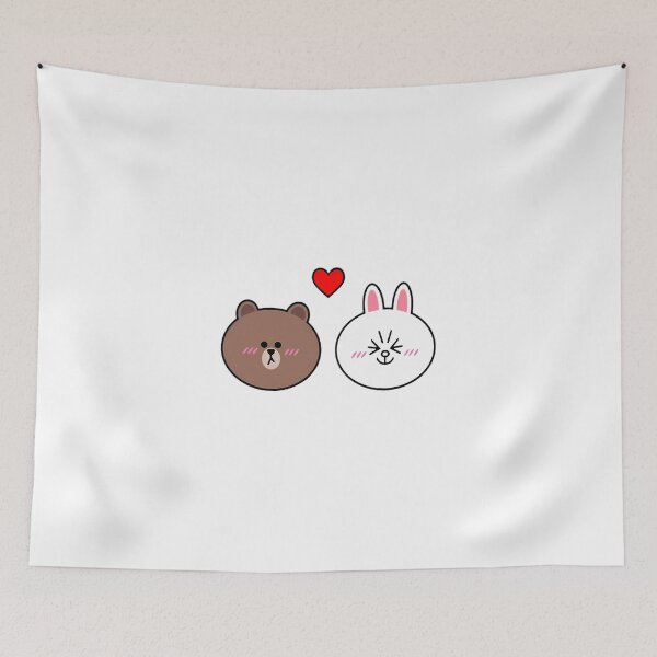 Item preview, Brown Bear And Cony Rabbit Line Friends Love designed and sold by Quorplix-art.