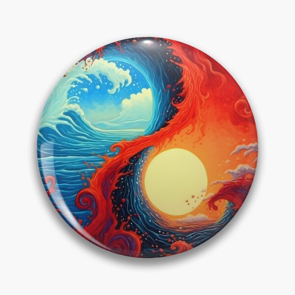 Item preview, Fire and Water Yin Yang - Vibrant Contrast designed and sold by Jackflash2023.