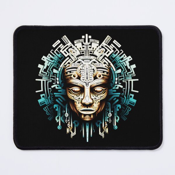 Item preview, Maya mask, Mexico mask, Mayan deity, alien mask, tribal mask, psytrance mask, Aztec mask, Indigenous art, Ritualistic mask, Shamanic mask Mesoamerican culture designed and sold by psytrancedesign.