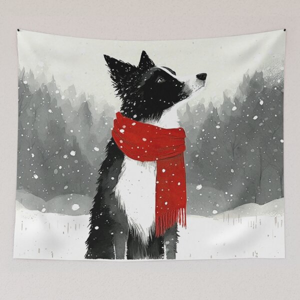 Item preview, Border Collie Dog in Winter designed and sold by NattyCorvus.