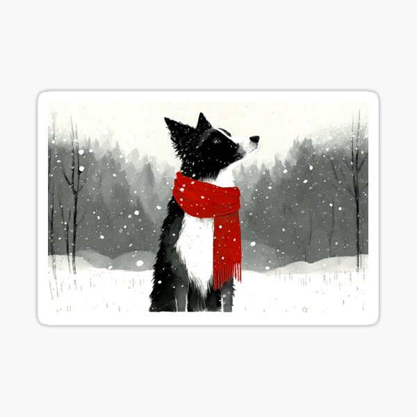 Item preview, Border Collie Dog in Winter designed and sold by NattyCorvus.