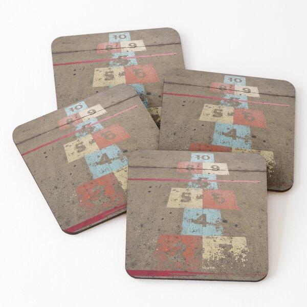 Item preview, Fading hopscotch game in an old schoolyard - photo designed and sold by CineWanderlust.