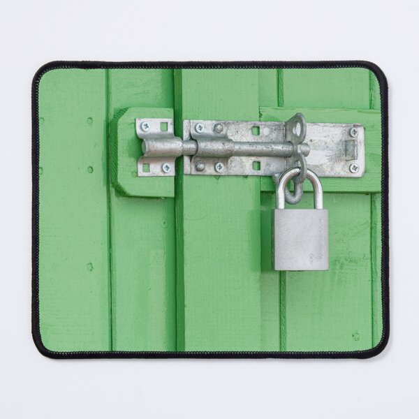 Item preview, Door Locking Bolt and Padlock on a Green Wooden Door designed and sold by dvlcom.