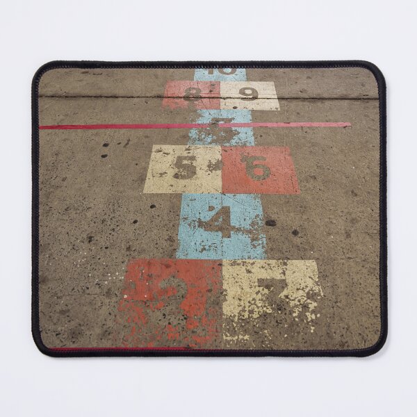 Item preview, Fading hopscotch game in an old schoolyard - photo designed and sold by CineWanderlust.