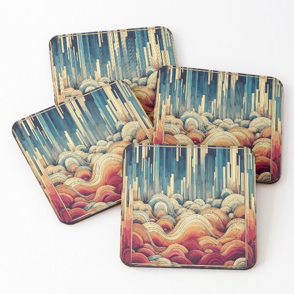 Item preview, Spectrum Colorful Abstract Ocean Waves Pattern designed and sold by TomFrontierArt.