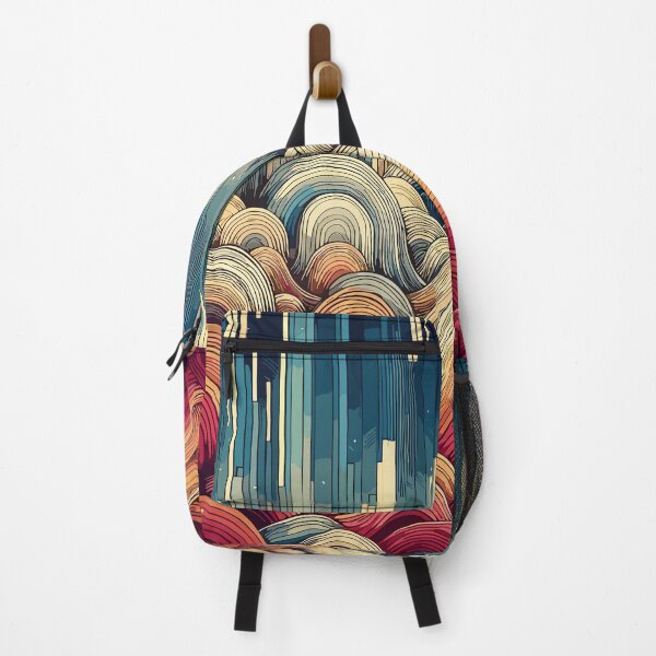 Item preview, Spectrum Colorful Abstract Ocean Waves Pattern designed and sold by TomFrontierArt.
